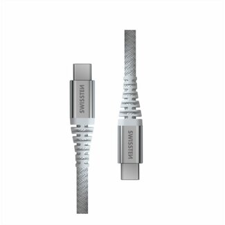 Swissten Swissten Kevlar USB-C naar USB-C kabel - 1.5M - Wit