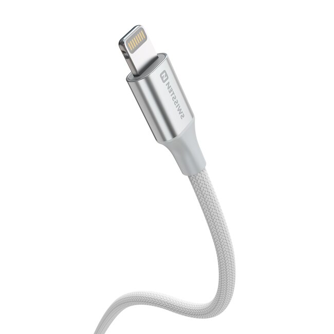 Swissten Lightning naar USB kabel - 1.5M - Versie 2.0 - Wit