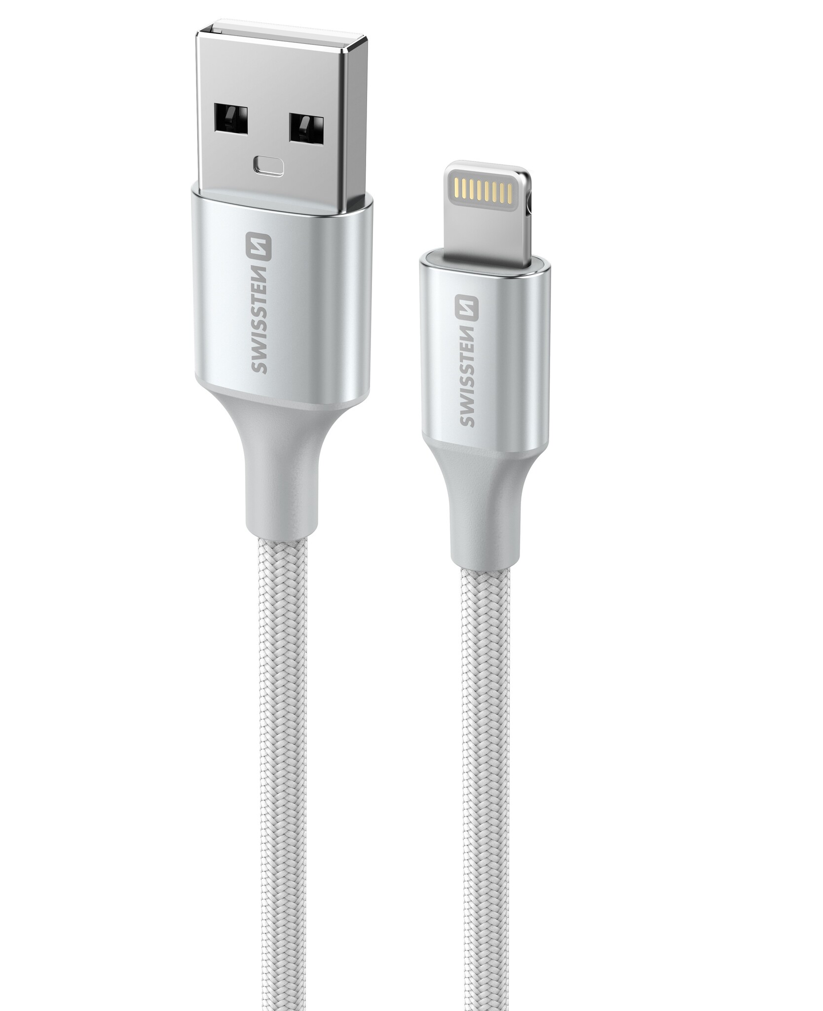 Swissten Lightning naar USB kabel - 1.5M - Versie 2.0 - Wit