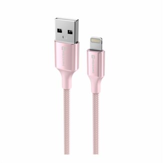Swissten Swissten Lightning naar USB kabel - 1.5M - Versie 2.0 - Roze