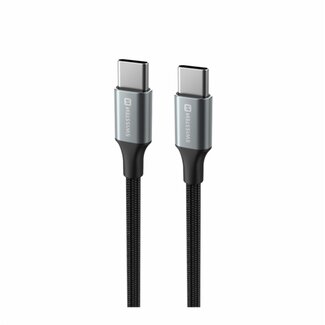 Swissten Swissten Gevlochten USB-C naar USB-C kabel - 1.5M - Versie 2.0 - 60W - Zwart