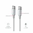 Swissten Gevlochten USB-C naar USB-C kabel - 1.5M - Versie 2.0 - 60W - Wit