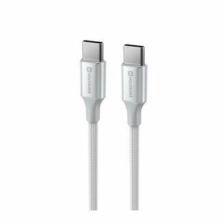 Swissten Swissten Gevlochten USB-C naar USB-C kabel - 1.5M - Versie 2.0 - 60W - Wit