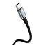 Swissten Gevlochten USB-C naar USB-A Kabel - 1.5M - Versie 2.0 - Zwart