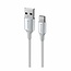 Swissten Gevlochten USB-C naar USB-A Kabel - 1.5M - Versie 2.0 - Wit