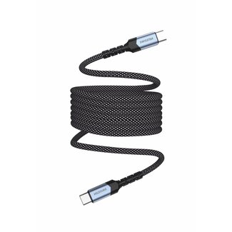 Swissten Swissten Magnetische Anti-Knoop USB-C naar USB-C Kabel - 1M - Zwart