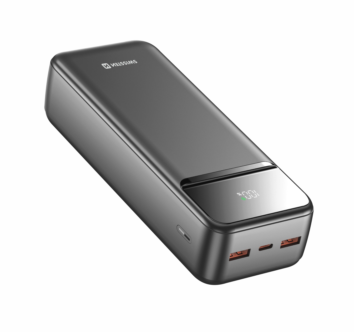 Swissten Swissten Powerbank Power Line II - 30.000 mAh - Zwart afbeelding