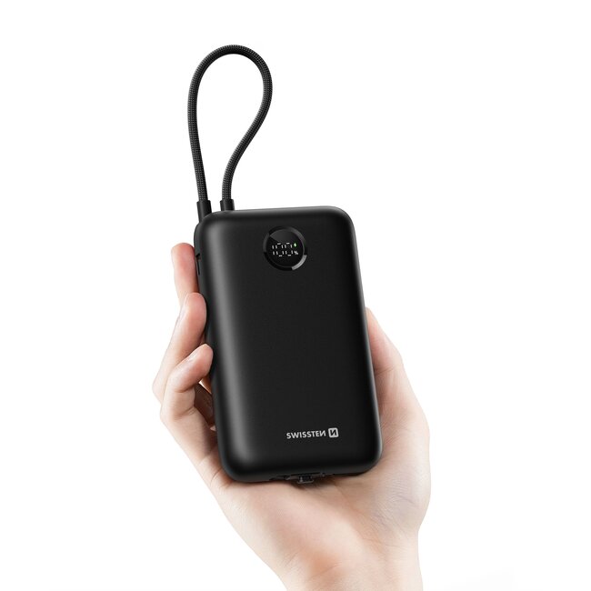 Swissten Powerbank Voltbox - 35W - 30.000 mAh - Zwart