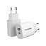Mobilize Wall Charger USB-C + USB 25W with PD/PPS White (BULK)