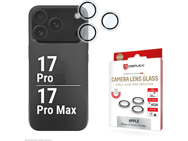 Displex DISPLEX CamGlass Single Lens iP 17 Pro/17 Pro Max afbeelding
