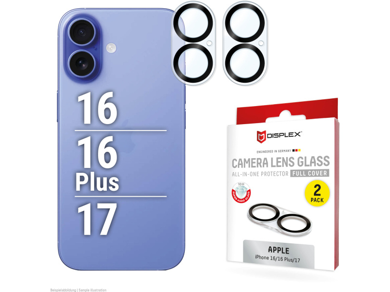 Displex DISPLEX CamGlass All-In-One iPhone 16/16 Plus/17 afbeelding