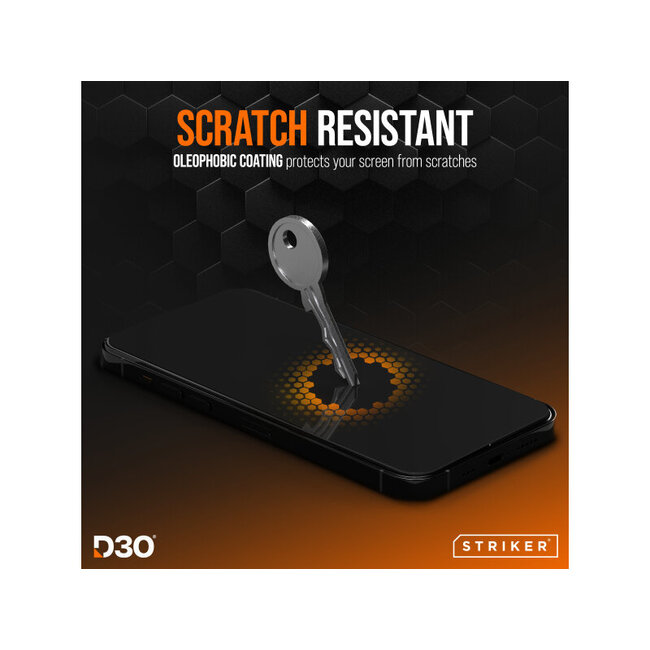 Striker D3O Xtreme Impact Glass Screen Protector - Black Frame - Samsung Galaxy S25 FE