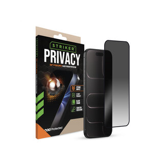 Striker Striker D3O Xtreme Impact Privacy Glass Screen Protector - Black Frame - Apple iPhone Air