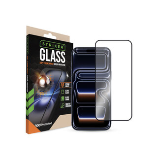 Striker Striker D3O Xtreme Impact Glass Screen Protector - Black Frame - Apple iPhone 16 Pro Max/17 Pro Max