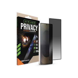 Striker Striker D3O Xtreme Impact Privacy Glass Screen Protector - Black Frame - Samsung Galaxy S25 Ultra 5G
