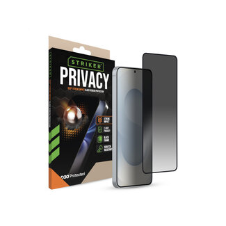 Striker Striker D3O Xtreme Impact Privacy Glass Screen Protector - Black Frame - Samsung Galaxy S24+ 5G/S25+ 5G