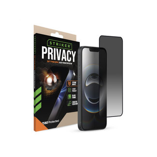 Striker Striker D3O Xtreme Impact Privacy Glass Screen Protector - Black Frame - Apple iPhone 13/13 Pro/14/16e