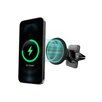 Mobilize Mobilize Wireless MagSafe Compatible Car Holder/Charger 5W/7.5W/10W/15W Black