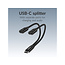 Mobilize Strong Nylon USB-C Splitter for Audio and Charging 15cm Black
