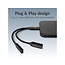 Mobilize Strong Nylon USB-C Splitter for Audio and Charging 15cm Black