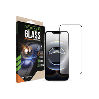 Striker Striker D3O Xtreme Impact Glass Screen Protector - Black Frame - Apple iPhone 13/13 Pro/14/16e