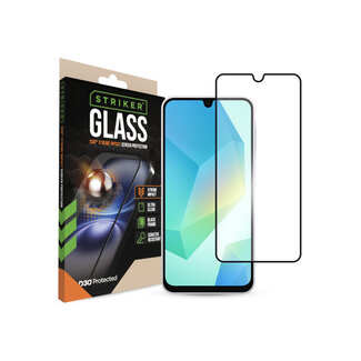 Striker Striker D3O Xtreme Impact Glass Screen Protector - Black Frame - Samsung Galaxy A16 (4G/5G)/A17 (4G/5G)/A26 5G