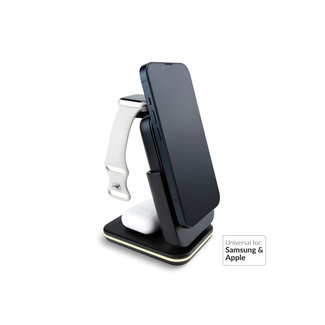 Mobilize Mobilize 4in1 Wireless Charger Station with Detachable Power Bank 5000mAh Black