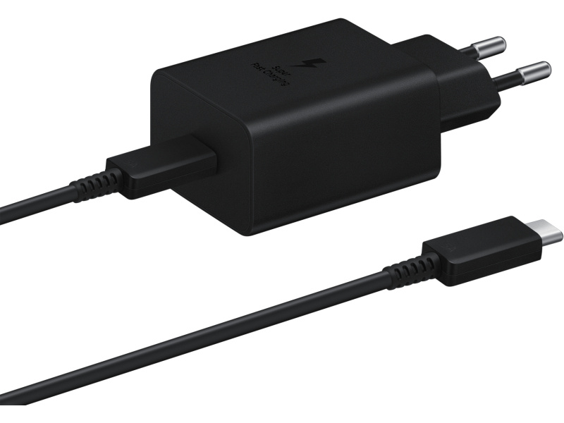 Samsung EP-T4511XBEGEU Samsung USB-C PD Wall Charger 45W + USB-C Cable Black afbeelding