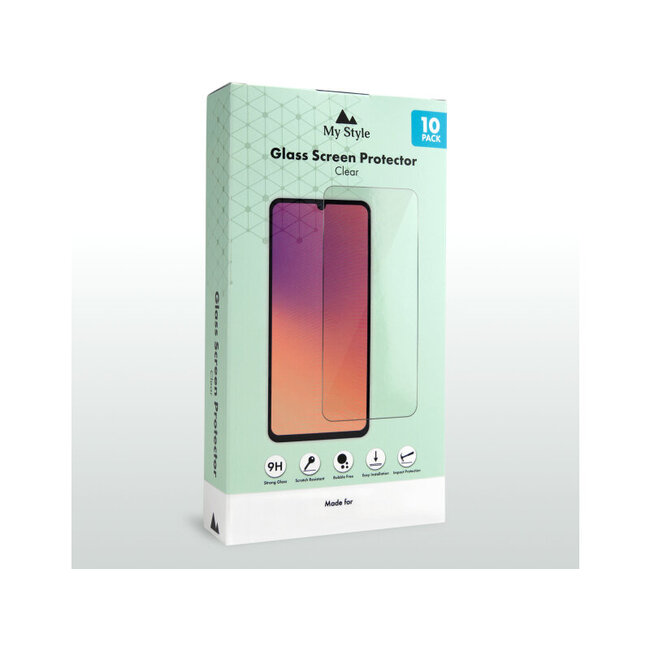 My Style Tempered Glass Screen Protector for Samsung Galaxy A35 5G/A36 5G/A55 5G/A56 5G/S24 FE 5G Clear (10-Pack)