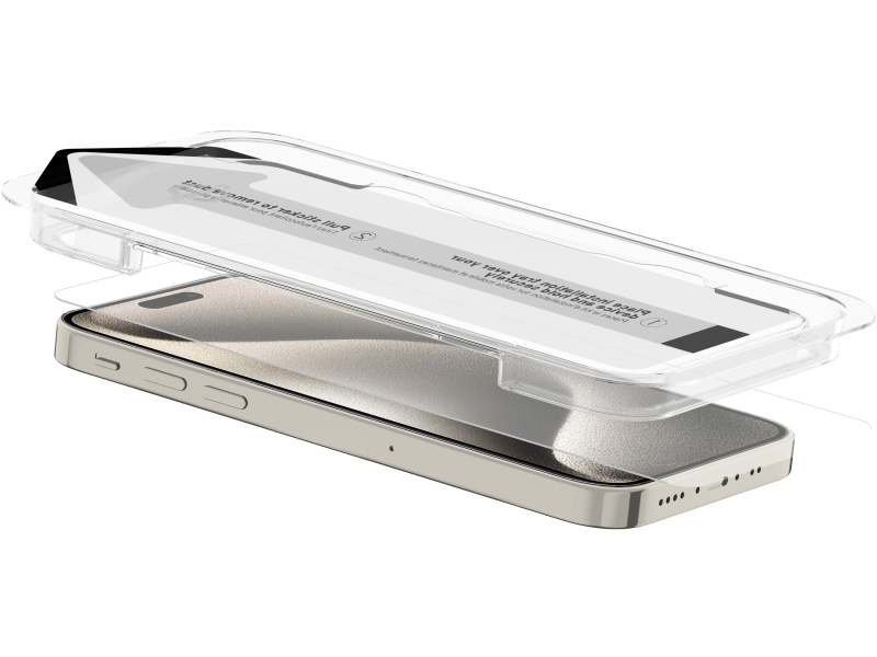 ITSKINS ITSKINS Supreme Glass Screen Protector with Alignment Tool Apple iPhone 15 Pro Max Clear afbeelding