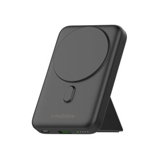 Mobilize Mobilize Magnetic Wireless Magsafe Compatible PD Stand Power Bank 10000mAh 15W Black