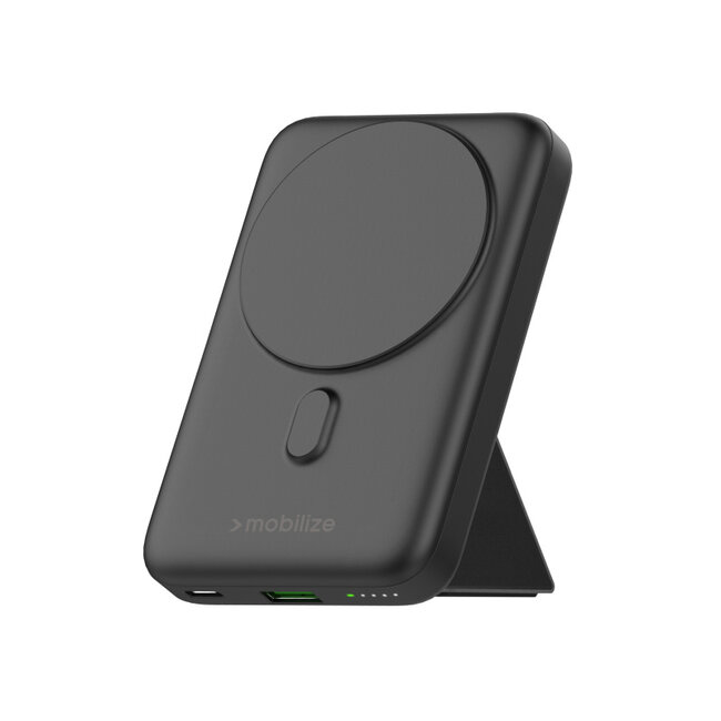 Mobilize Magnetic Wireless Magsafe Compatible PD Stand Power Bank 10000mAh 15W Black