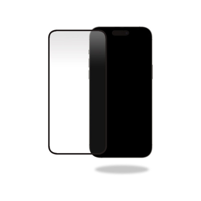 Mobilize Glass Screen Protector - Black Frame - Apple iPhone 15 Pro Max