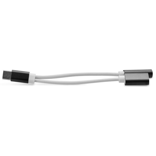 Xccess USB-C Splitter with 3.5mm Jack White/Black