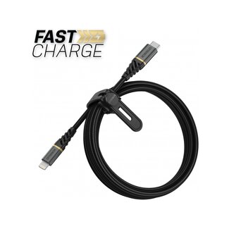 OtterBox OtterBox Nylon Braided Charge/Sync Cable USB-C to Apple Lightning 2m Black