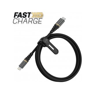 OtterBox OtterBox Nylon Braided Charge/Sync Cable USB-C to Apple Lightning 1m Black