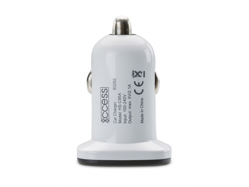 Xccess Xccess Car Charger Dual USB 2.1A White afbeelding