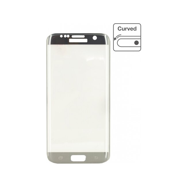 Mobilize Edge-To-Edge Glass Screen Protector Samsung Galaxy S7 Edge Silver