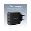 Mobilize Wall Charger 2x USB-C + 1x USB GaN 65W with PD/PPS Black