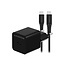Mobilize Wall Charger USB-C GaN 30W with PD/PPS + USB-C Nylon Cable 1.2m Black