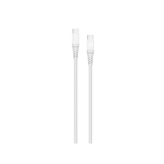 Mobilize Strong Nylon Cable USB-C to USB-C 1m. 100W White