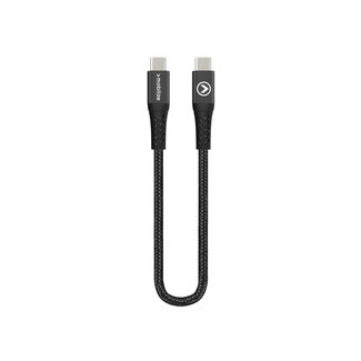 Mobilize Mobilize Strong Nylon Cable USB-C to USB-C 20cm. 100W Black