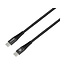 Mobilize Strong Nylon Cable USB-C to USB-C 20cm. 100W Black