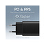Mobilize Wall Charger 2x USB-C GaN 45W with PD/PPS Black
