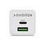Mobilize Wall Charger USB-C + USB GaN 30W with PD/PPS White