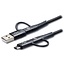 Mobilize Strong Nylon Cable 4in1 USB, USB-C to Micro USB, USB-C 1.5m Black