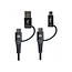 Mobilize Strong Nylon Cable 4in1 USB, USB-C to Micro USB, USB-C 1.5m Black