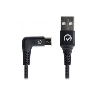Mobilize Mobilize Strong Nylon 90° Cable Micro USB 1.5m. 12W Black