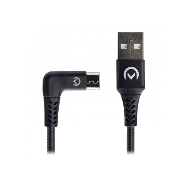 Mobilize Strong Nylon 90° Cable Micro USB 1.5m. 12W Black