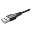 Mobilize Strong Nylon Cable 3in1 USB to Micro USB, USB-C, Apple MFi Lightning 1.5m Black